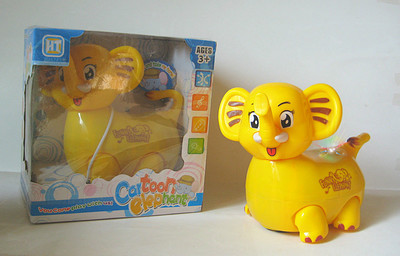 儿童电动玩具灯光音乐电动万向卡通大象万向车玩具 孩子们的欢乐伙伴