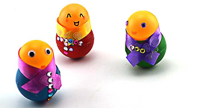 儿童科学小实验 自制不倒翁探索重心奥秘